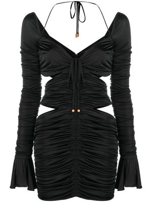 Blumarine cut-out ruched minidress - Black