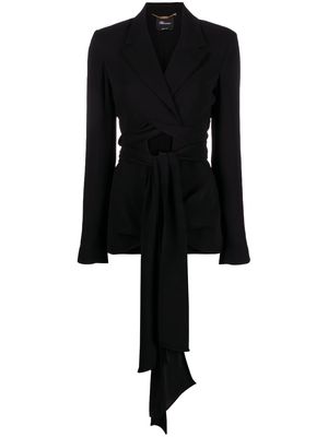 Blumarine cut-out tied-waist jacket - Black