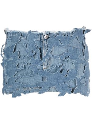 Blumarine denim patchwork miniskirt - Blue