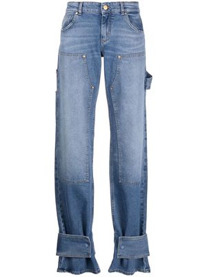 BLUMARINE distressed-effect denim jeans - Blue