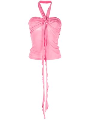Blumarine draped halterneck top - Pink