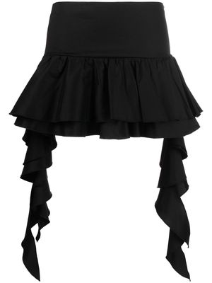 Blumarine draped peplum mini skirt - Black