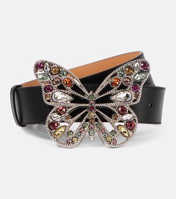 Blumarine Embellished leather belt