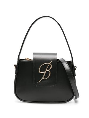 Blumarine Flap leather tote bag - Black