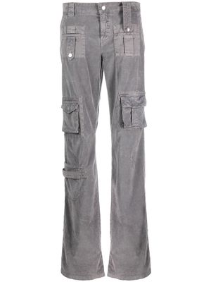 Blumarine flared-leg cargo trousers - Grey