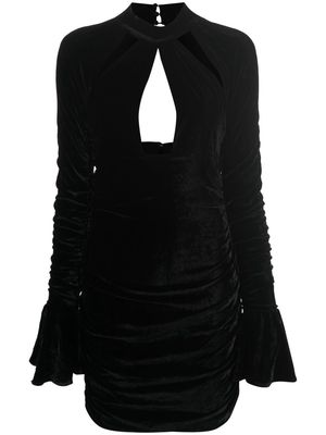Blumarine flared sleeve fitted dress - Black