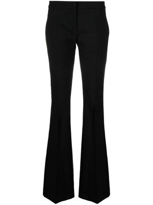 Blumarine flared wool-blend trousers - Black