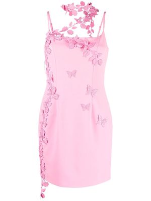 Blumarine floral appliqué-detail minidress - Pink