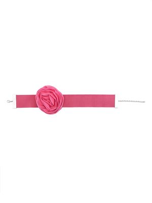 Blumarine floral-brooch choker necklace - Pink