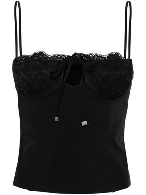 Blumarine floral-lace corset top - Black