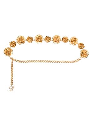 Blumarine floral-motif chain belt - Gold