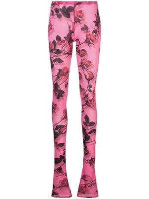 Blumarine floral-print jersey leggings - Pink