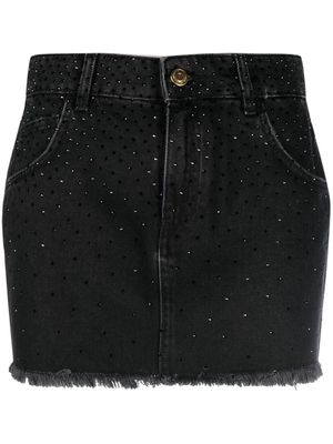 Blumarine gem-embellishment denim skirt - Black