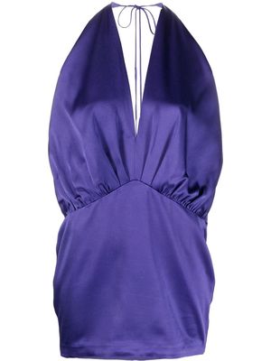 Blumarine halterneck mini dress - Purple