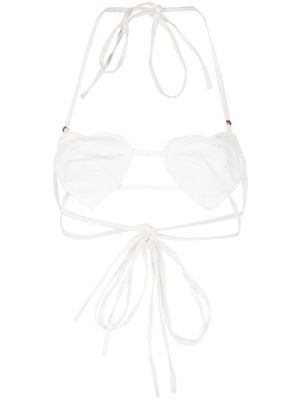 Blumarine heart-shape cup bralette - White
