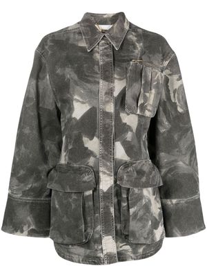 Blumarine Jean camouflage-print jacket - Green