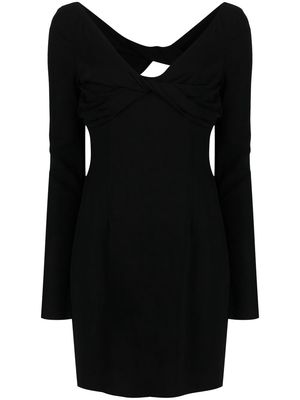 Blumarine knotted open-back minidress - Black