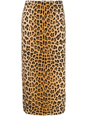 Blumarine leopard print skirt - Neutrals