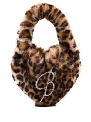 Blumarine leopard-print tote bag - Brown