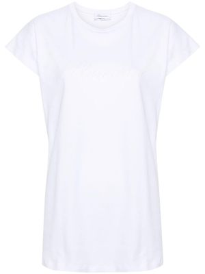 Blumarine logo-embellished cotton T-shirt - White