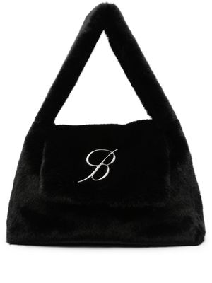 Blumarine logo-lettering slouch-body tote bag - Black