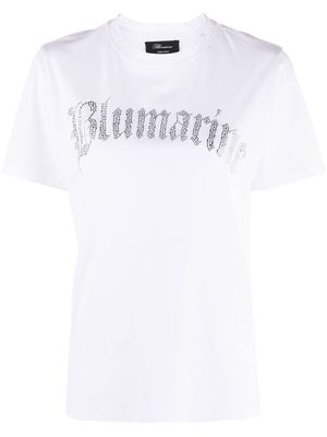 Blumarine logo-print cotton T-shirt - White