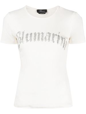 Blumarine logo-print crew-neck T-shirt - White