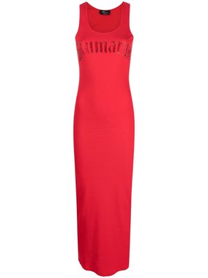Blumarine logo-print maxi dress - Red