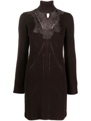 Blumarine long-sleeve knitted dress - Brown