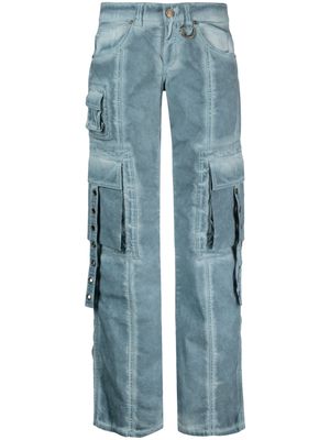 Blumarine low-rise cargo jeans - Blue