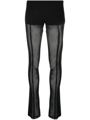 Blumarine low-rise semi-sheer trousers - Black