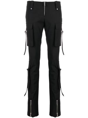 Blumarine low-rise skinny cargo trousers - Black
