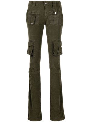 Blumarine low-rise skinny cargo trousers - Green