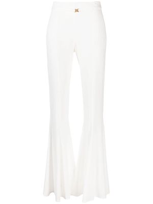 Blumarine mid-rise flared trousers - White