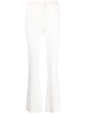 Blumarine mid-waist flared trousers - White
