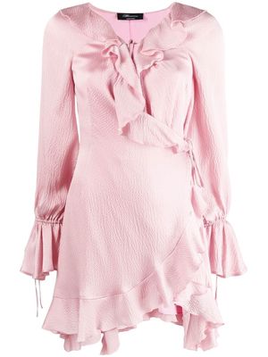 Blumarine mini wrap dress - Pink