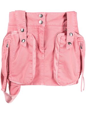 Blumarine patch-pockets cotton miniskirt - Pink