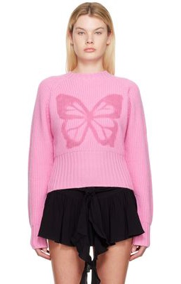 Blumarine Pink Butterfly Sweater