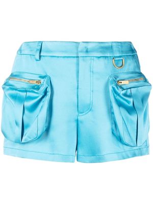 Blumarine pouch-pocket cargo shorts - Blue