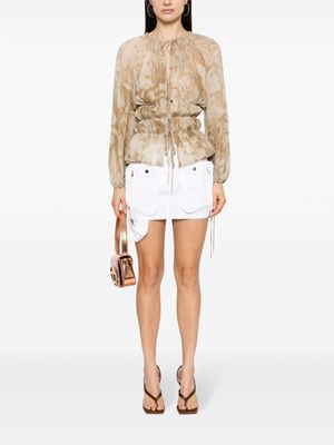 Blumarine python-print georgette blouse - Neutrals