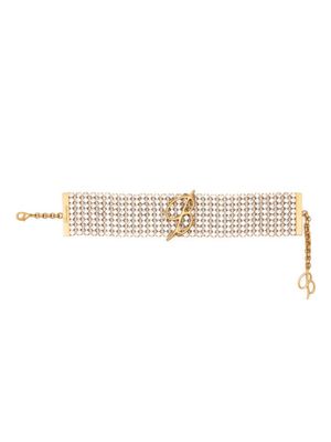Blumarine rhinestone-embellished choker necklace - Gold