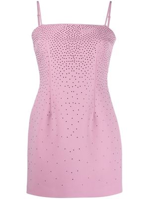 Blumarine rhinestone-embellished mini dress - Pink