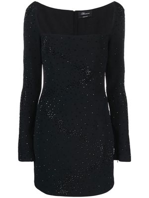 Blumarine rhinestone-embellished minidress - Black