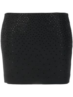 Blumarine rhinestone-embellished miniskirt - Black