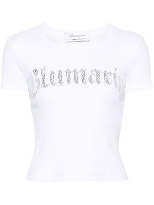 Blumarine rhinestone-embellished T-shirt - White