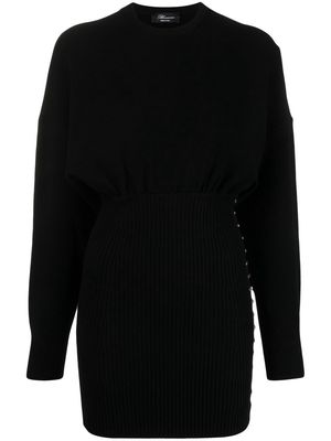 BLUMARINE ribbed-panel knitted dress - Black