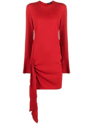 Blumarine round-neck long-sleeve dress - Red