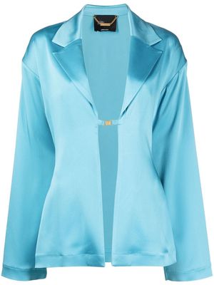 Blumarine Satin Shirt blazer - Blue