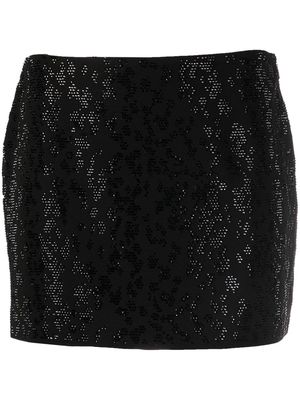 Blumarine sequin embroidered mini skirt - Black