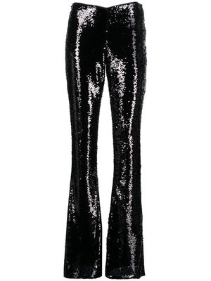 Blumarine sequined flared trousers - Black